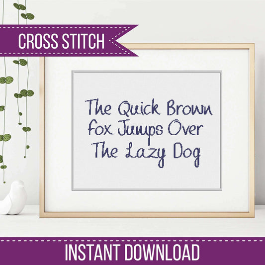 Handwritten Font 2 - Cross Stitch Font by Peppermint Purple