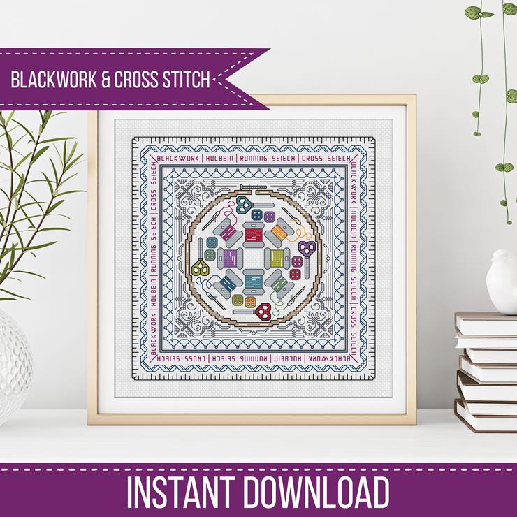 Hints Of Stitching - Blackwork Patterns & Cross Stitch by Peppermint Purple