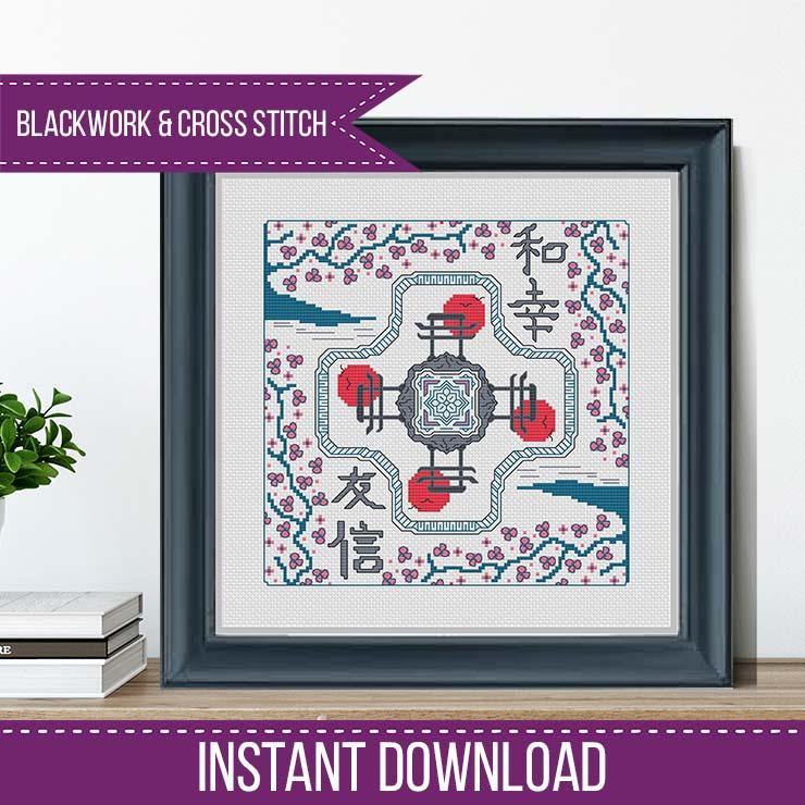 Hints of Japan - Blackwork Patterns & Cross Stitch by Peppermint Purple