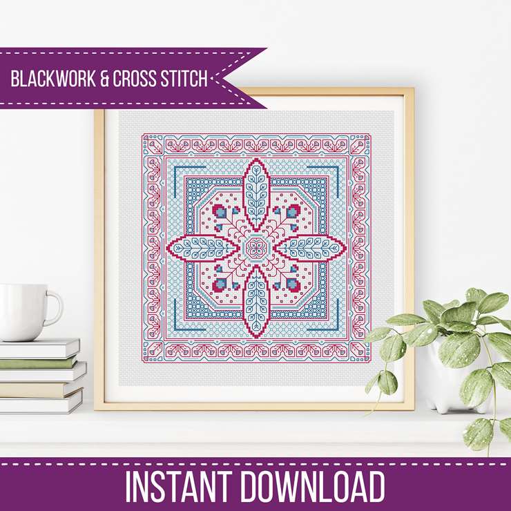 Hints of Petals - Blackwork Patterns & Cross Stitch by Peppermint Purple