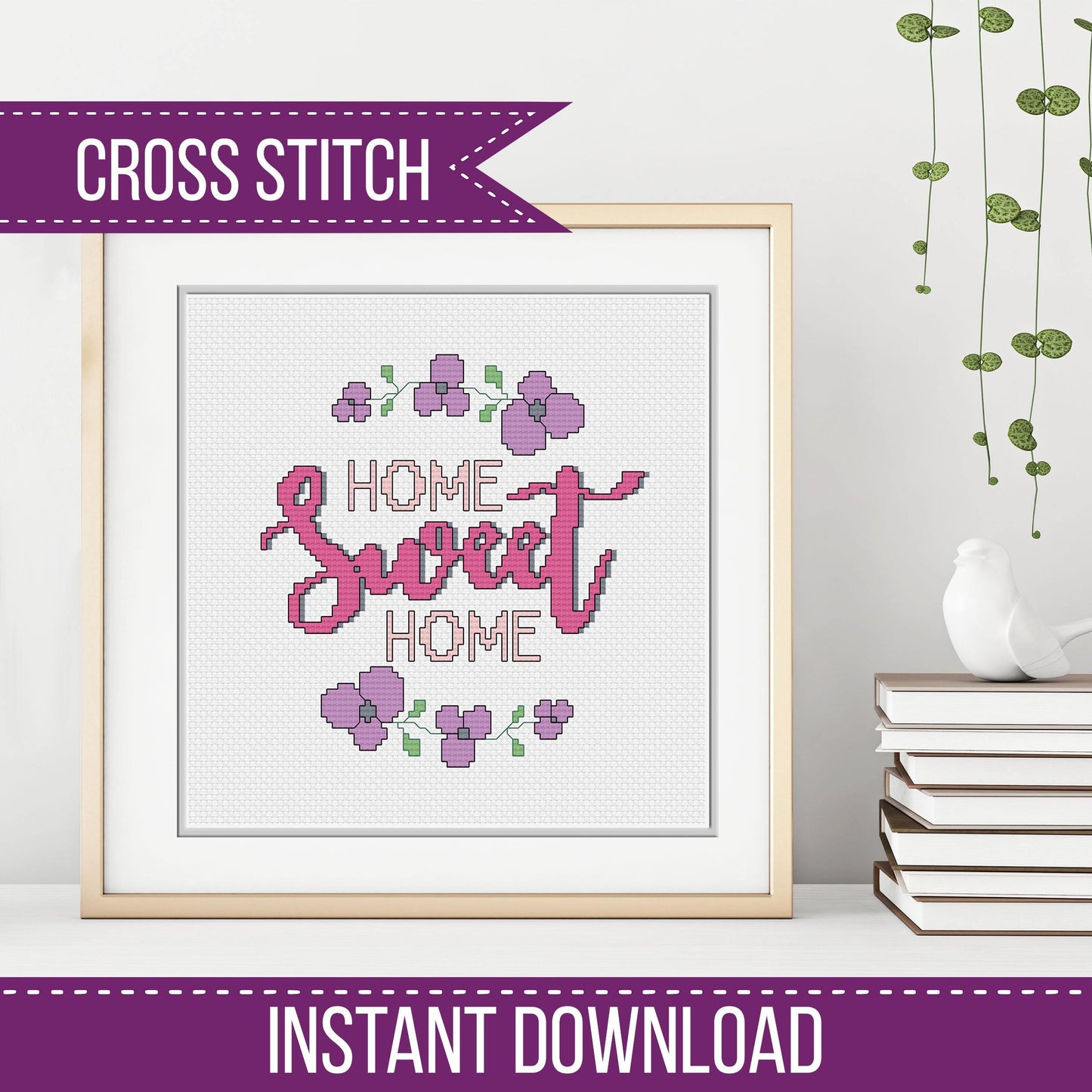 Home Sweet Home - Blackwork Patterns & Cross Stitch by Peppermint Purple