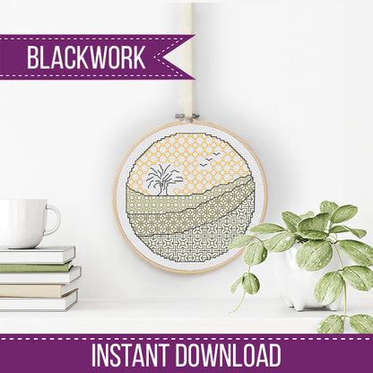 In The Distance - Blackwork Patterns & Cross Stitch by Peppermint Purple