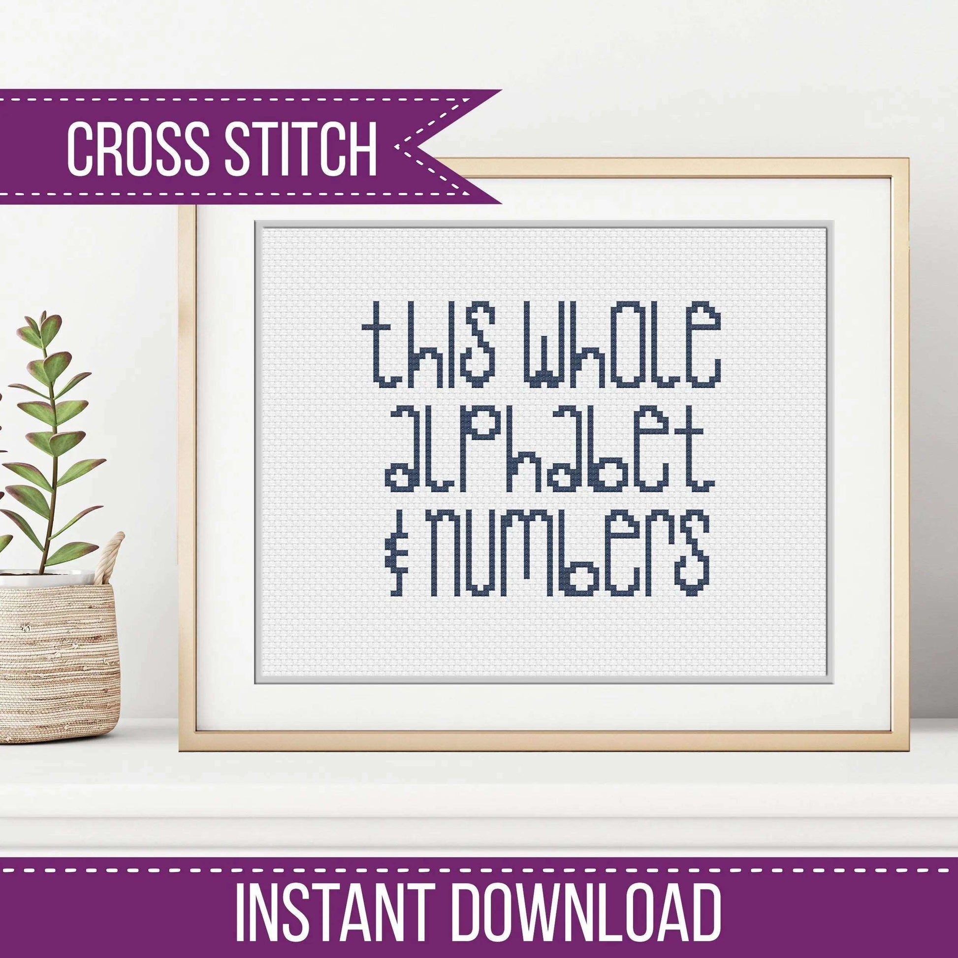 Kids Style Font - Blackwork Patterns & Cross Stitch by Peppermint Purple