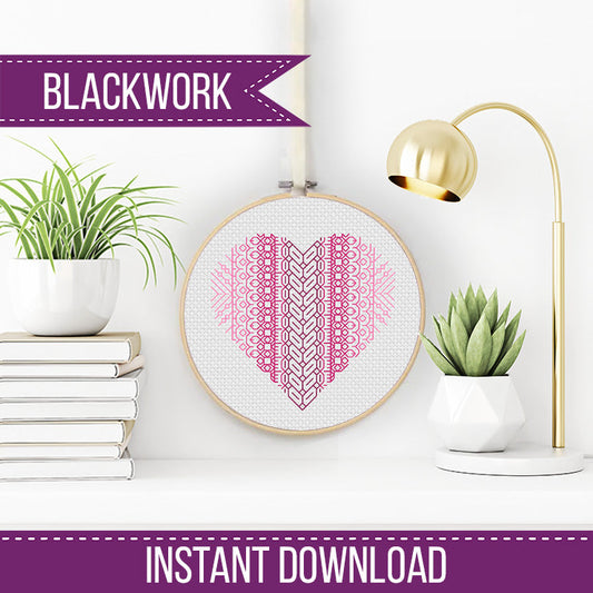 Love - Blackwork Patterns & Cross Stitch by Peppermint Purple