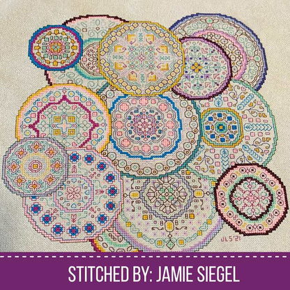 Mandala Millefiori - Blackwork Patterns & Cross Stitch by Peppermint Purple