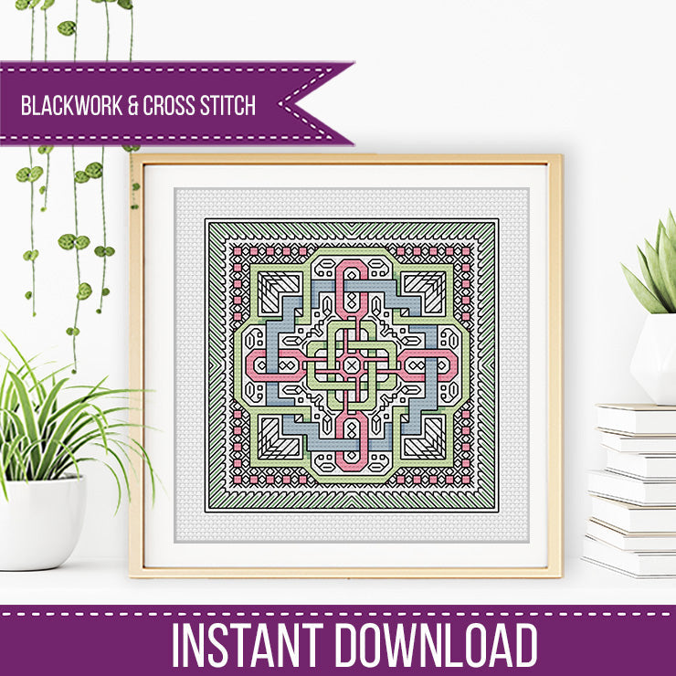 Mini Hints of Celtic Knots - Blackwork Patterns & Cross Stitch by Peppermint Purple