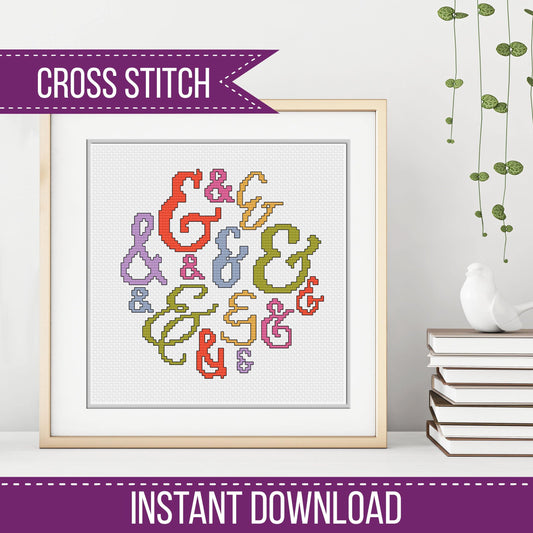 Modern Ampersand - Blackwork Patterns & Cross Stitch by Peppermint Purple